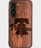 Best Wood Philadelphia Phillies Samsung Galaxy S25 Plus Case - Custom Engraved Cover - Engraved In Nature