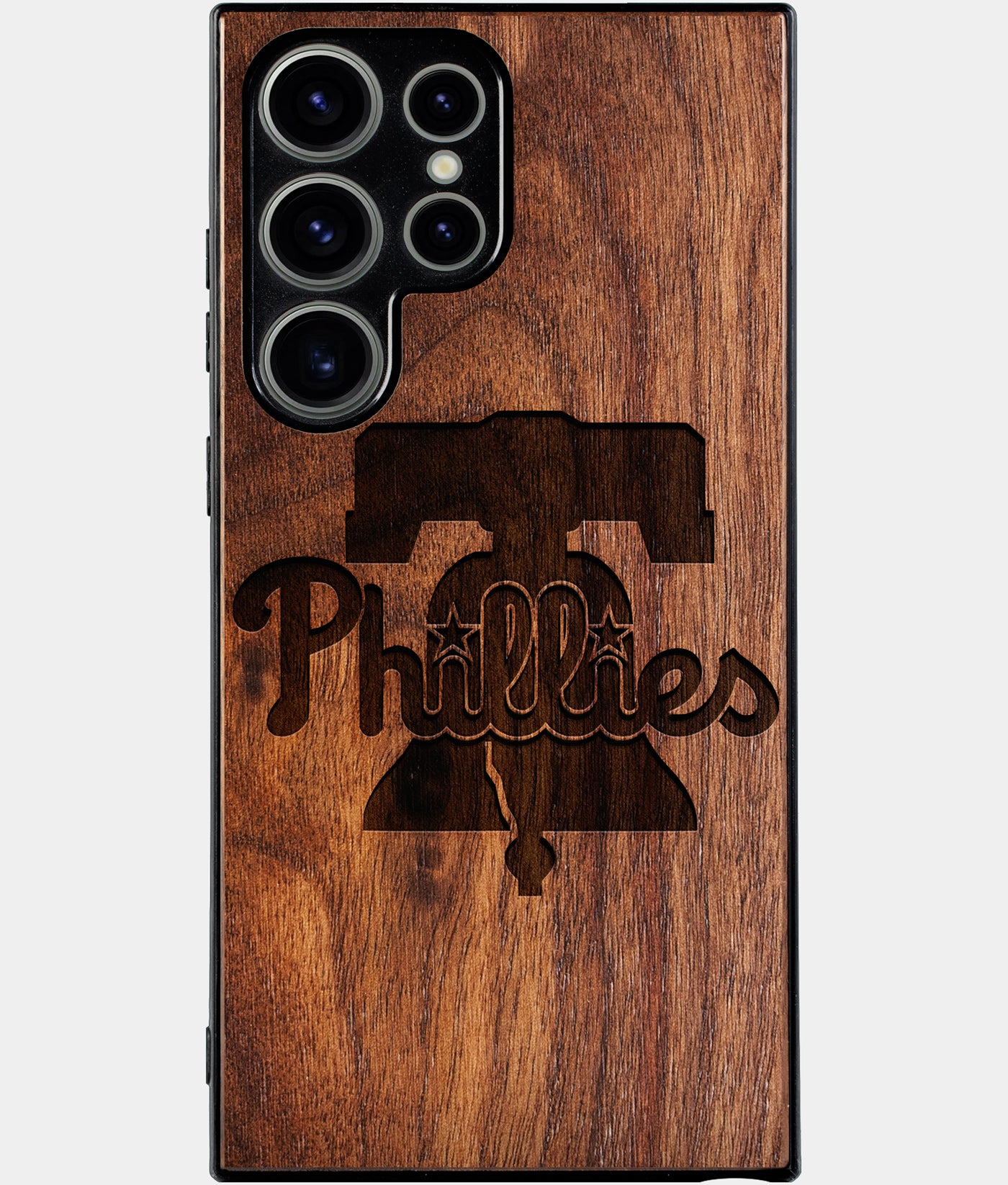 Best Wood Philadelphia Phillies Samsung Galaxy S25 Ultra Case - Custom Engraved Cover - Engraved In Nature