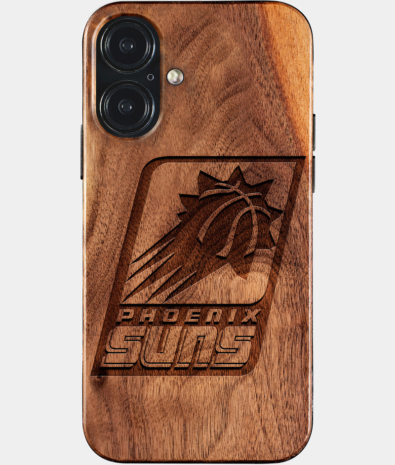 Eco-friendly Phoenix Suns iPhone 17 Case - Carved Wood Custom Phoenix Suns Gift For Him - Monogrammed Personalized iPhone 17 Cover By Engraved In Nature
