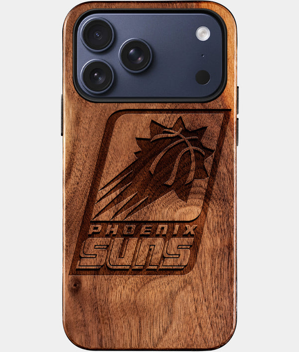 Custom Phoenix Suns iPhone 17/17 Pro/17 Pro Max/17 Air Case - Wood Suns Cover - Eco-friendly Phoenix Suns iPhone 17 Case - Carved Wood Custom Phoenix Suns Gift For Him - Monogrammed Personalized iPhone 17 Cover By Engraved In Nature