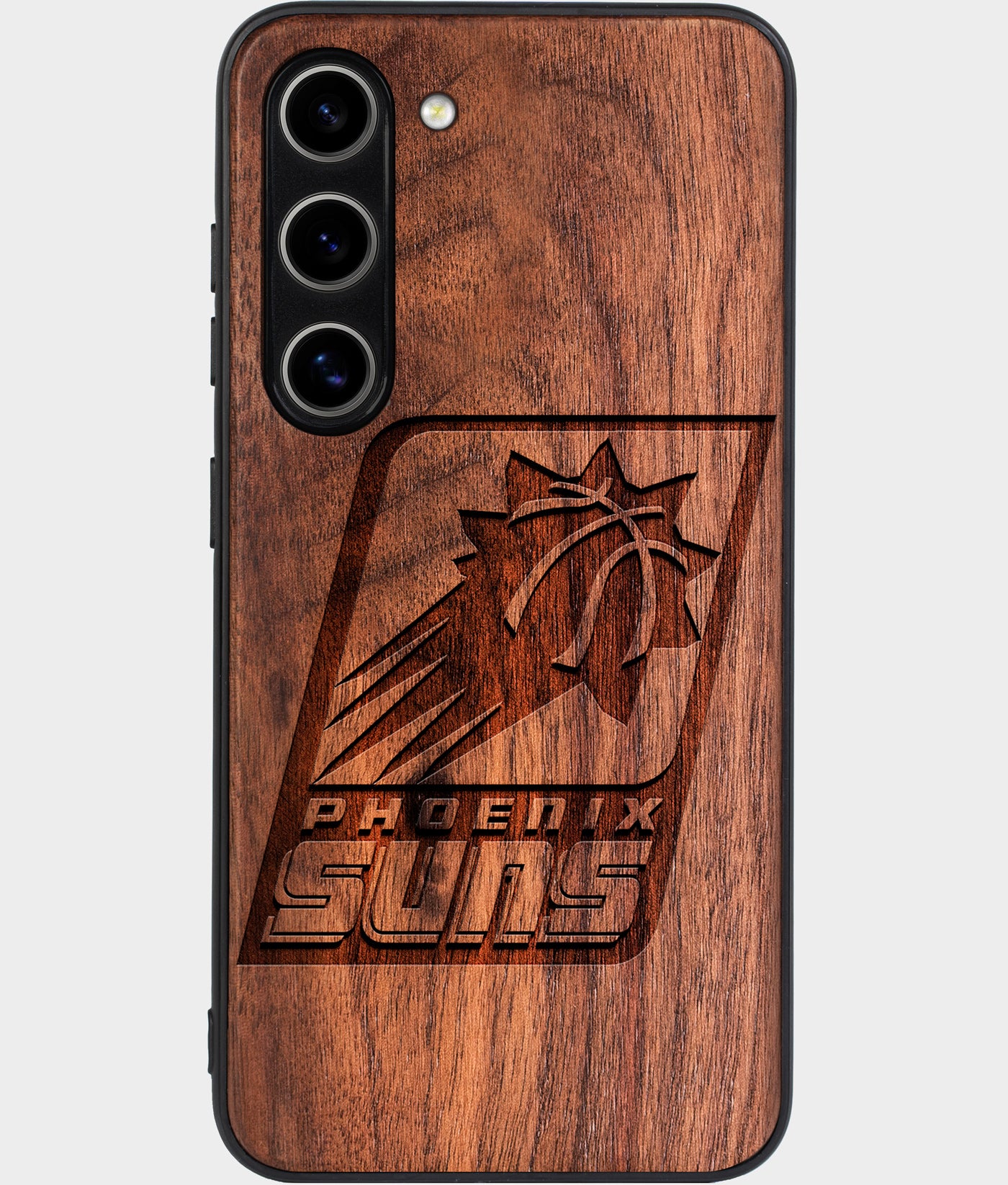 Best Wood Phoenix Suns Samsung Galaxy S25 Plus Case - Custom Engraved Cover - Engraved In Nature