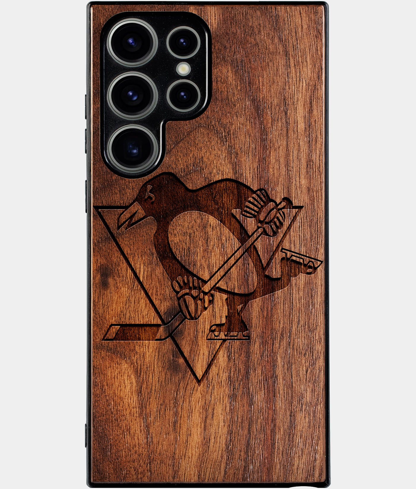 Best Wood Pittsburgh Penguins Samsung Galaxy S25 Ultra Case - Custom Engraved Cover - Engraved In Nature