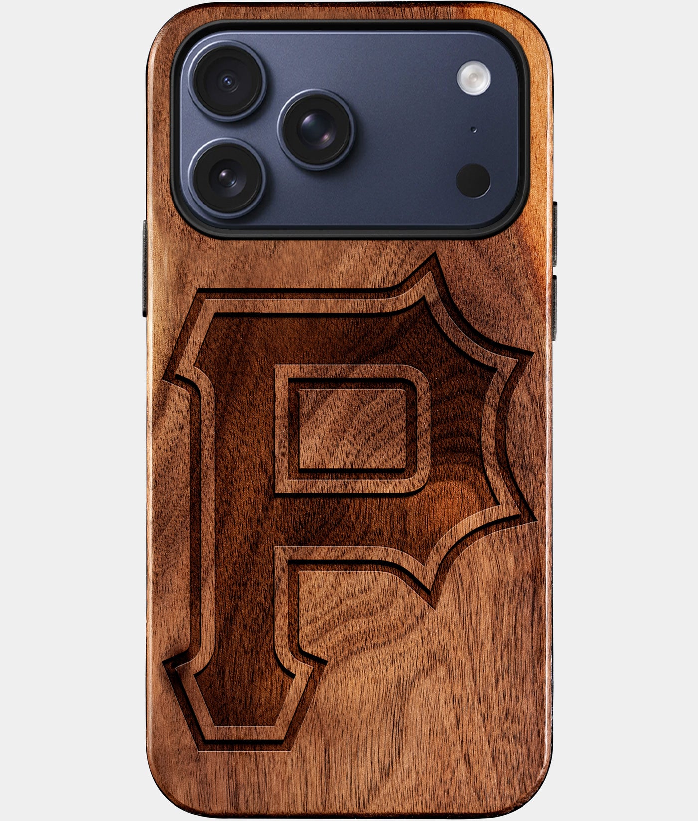 Eco-friendly Pittsburgh Pirates iPhone 17 Pro Max Case - Carved Wood Custom Pittsburgh Pirates Gift For Him - Monogrammed Personalized iPhone 17 Pro Max Cover By Engraved In Nature