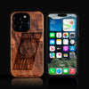 Custom Portland Trail Blazers iPhone 16/16 Pro/16 Pro Max/16 Plus Case - Carved Wood TrailBlazers Cover