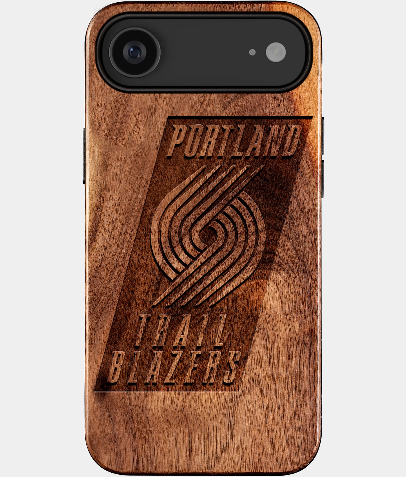 Eco-friendly Portland Trail Blazers iPhone 17 Air Case - Carved Wood Custom Portland Trail Blazers Gift For Him - Monogrammed Personalized iPhone 17 Air Cover By Engraved In Nature