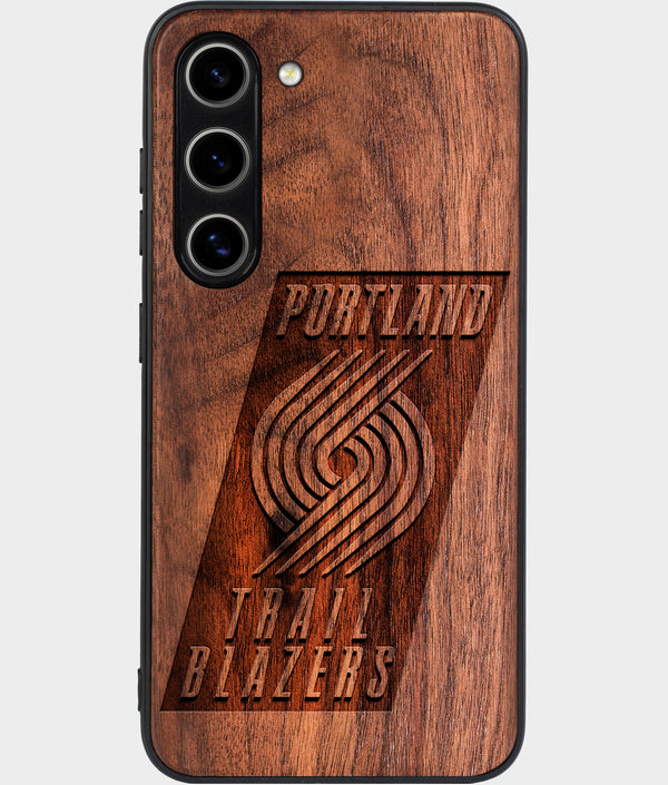 Best Wood Portland Trail Blazers Galaxy S25 Case - Custom Engraved Cover - Engraved In Nature