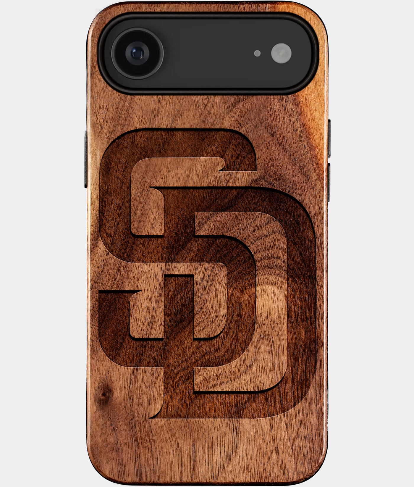 Eco-friendly San Diego Padres iPhone 17 Air Case - Carved Wood Custom San Diego Padres Gift For Him - Monogrammed Personalized iPhone 17 Air Cover By Engraved In Nature