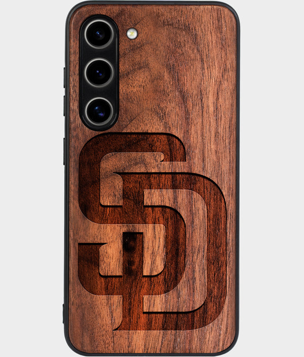 Best Wood San Diego Padres Galaxy S25 Case - Custom Engraved Cover - Engraved In Nature