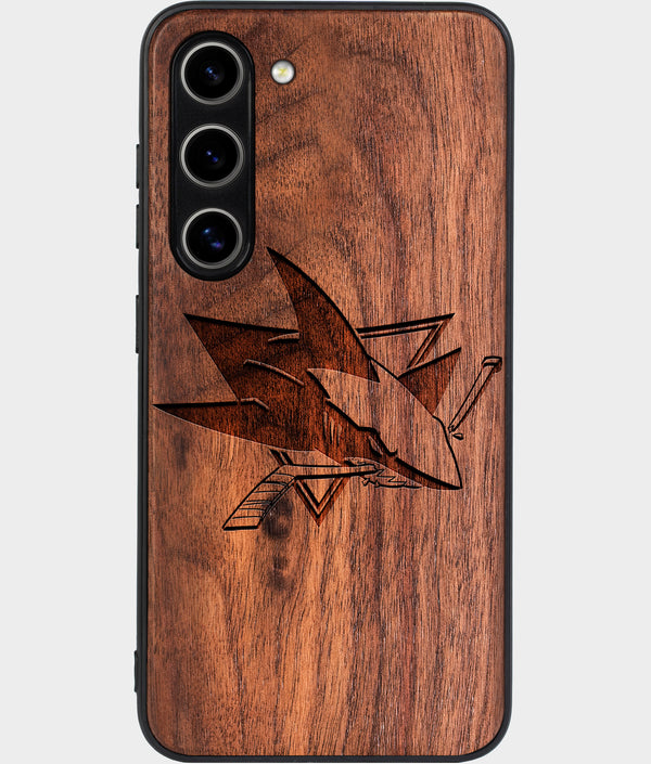 Best Wood San Jose Sharks Galaxy S25 Case - Custom Engraved Cover - Engraved In Nature