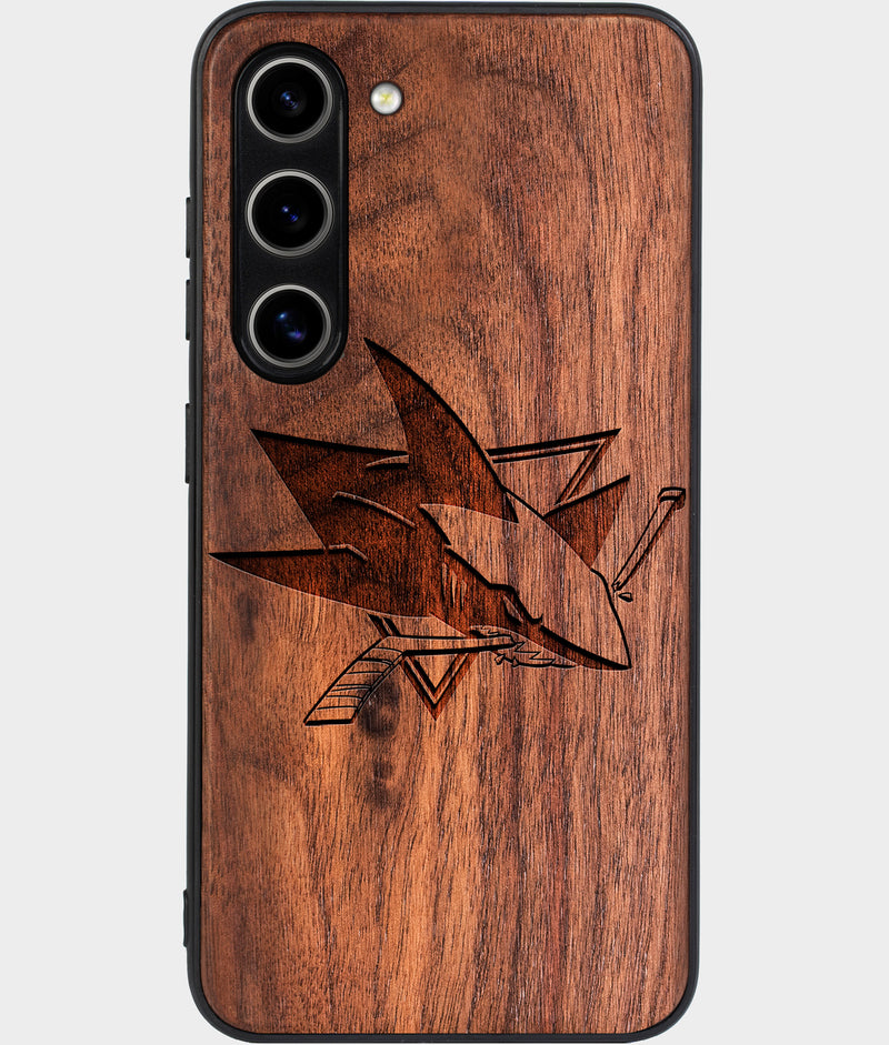 Best Wood San Jose Sharks Galaxy S25 Case - Custom Engraved Cover - Engraved In Nature