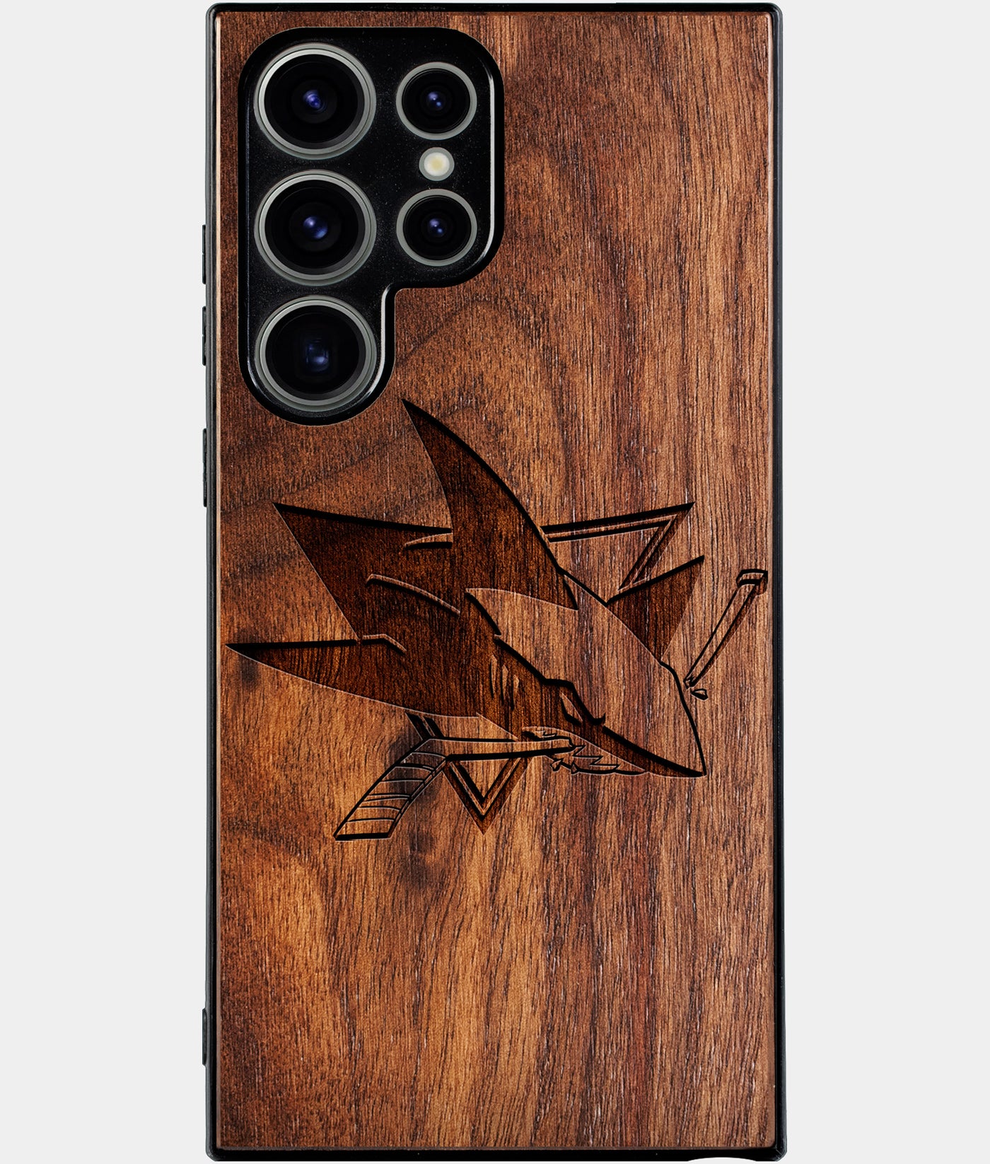 Best Wood San Jose Sharks Samsung Galaxy S25 Ultra Case - Custom Engraved Cover - Engraved In Nature