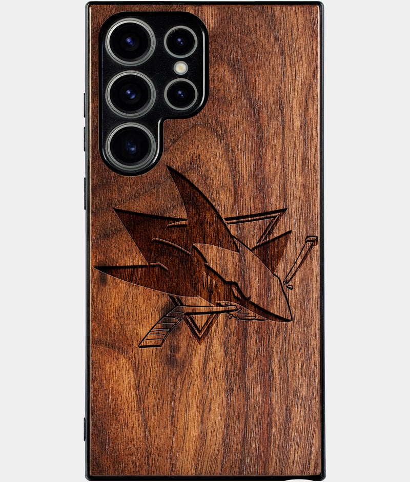 Best Wood San Jose Sharks Samsung Galaxy S25 Ultra Case - Custom Engraved Cover - Engraved In Nature