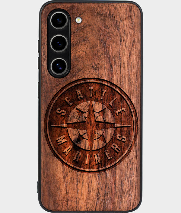 Best Wood Seattle Mariners Galaxy S25 Case - Custom Engraved Cover - Engraved In Nature