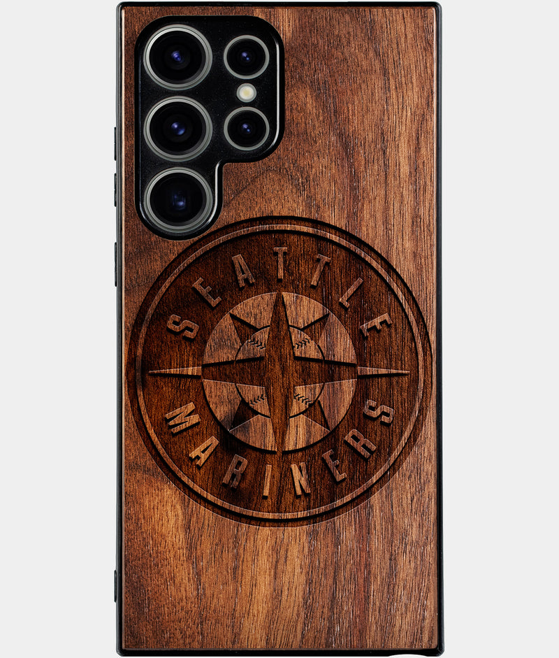 Best Wood Seattle Mariners Samsung Galaxy S25 Ultra Case - Custom Engraved Cover - Engraved In Nature