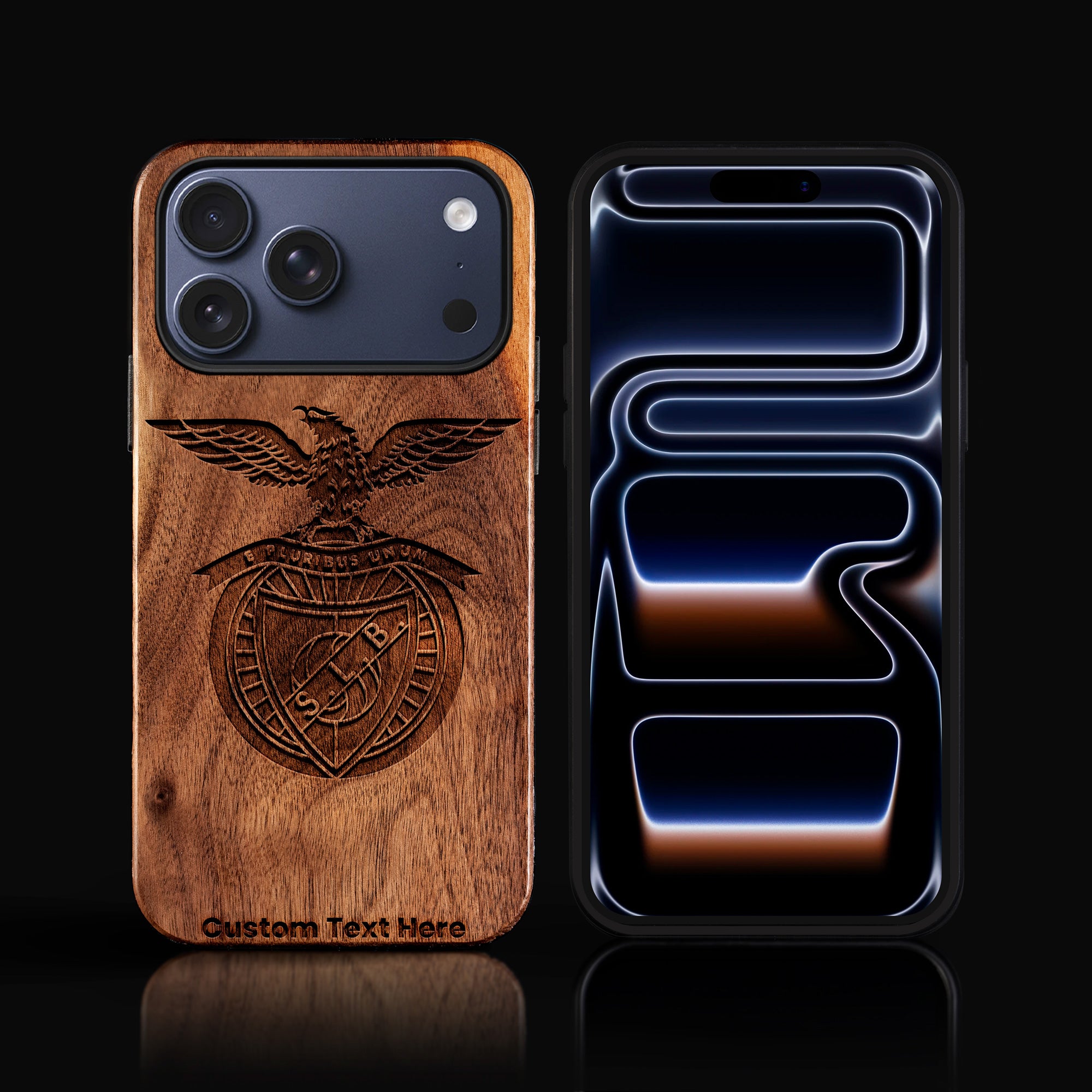 Custom S.L. Benfica iPhone 17/17 Pro/17 Pro Max/17 Air Case - Carved Wood S.L. Benfica Cover