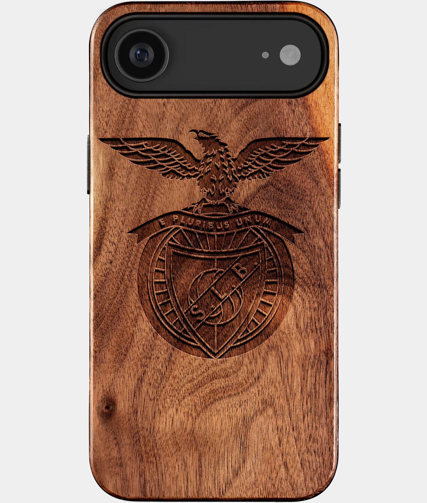 Eco-friendly Sl Benfica iPhone 17 Air Case - Carved Wood Custom Sl Benfica Gift For Him - Monogrammed Personalized iPhone 17 Air Cover By Engraved In Nature