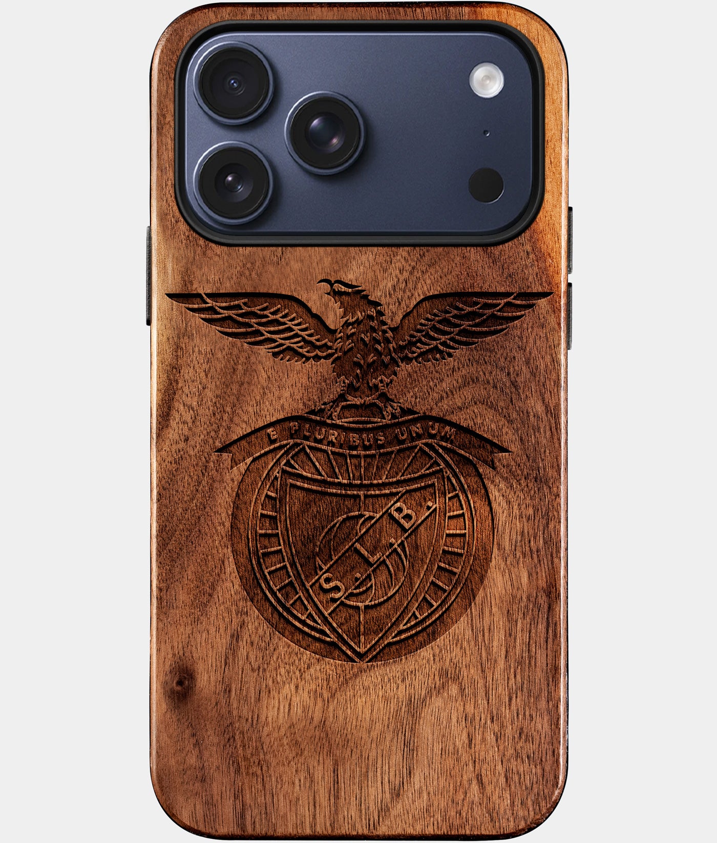Eco-friendly Sl Benfica iPhone 17 Pro Max Case - Carved Wood Custom Sl Benfica Gift For Him - Monogrammed Personalized iPhone 17 Pro Max Cover By Engraved In Nature