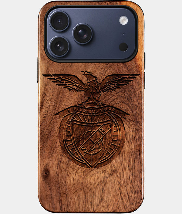 Custom S.L. Benfica iPhone 17/17 Pro/17 Pro Max/17 Air Case - Wood S.L. Benfica Cover - Eco-friendly Sl Benfica iPhone 17 Case - Carved Wood Custom Sl Benfica Gift For Him - Monogrammed Personalized iPhone 17 Cover By Engraved In Nature