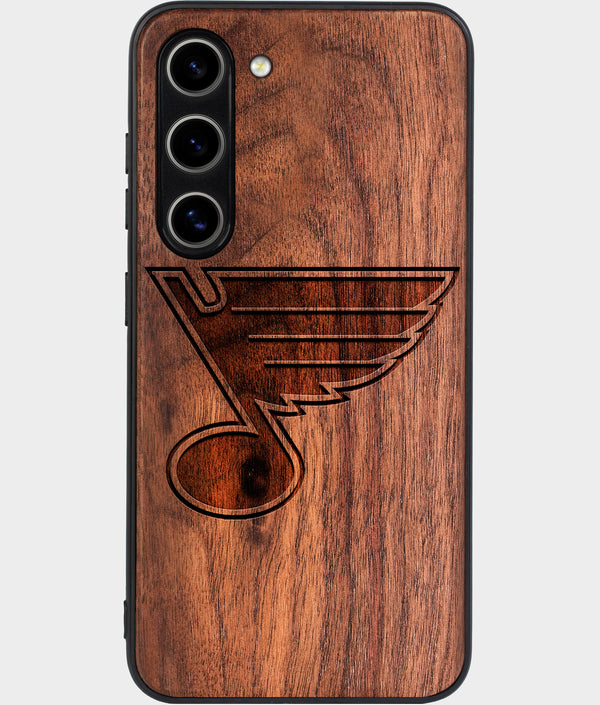 Best Wood St Louis Blues Galaxy S25 Case - Custom Engraved Cover - Engraved In Nature