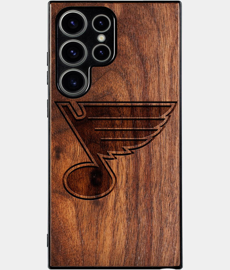 Best Wood St Louis Blues Samsung Galaxy S25 Ultra Case - Custom Engraved Cover - Engraved In Nature