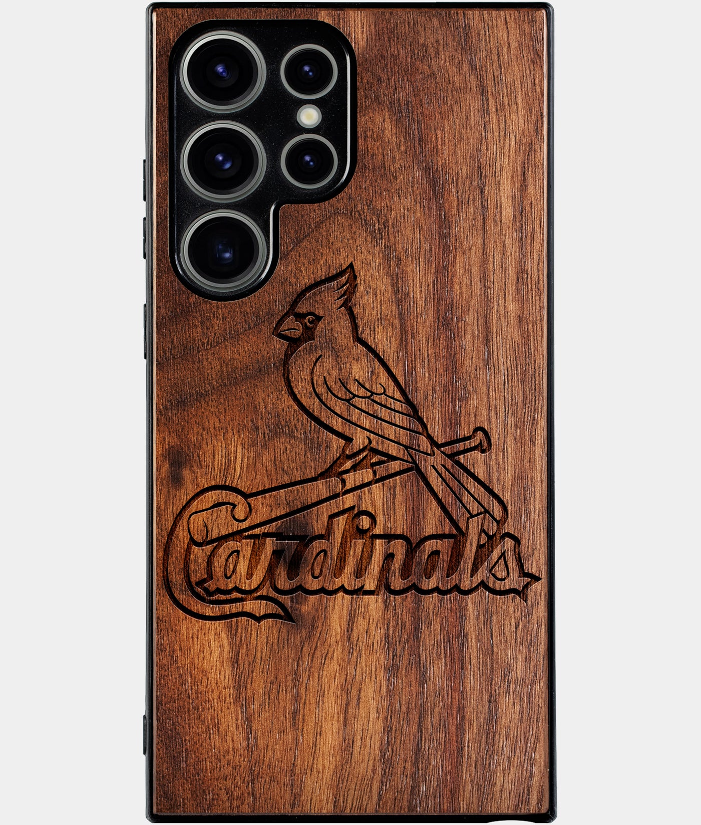 Best Wood St Louis Cardinals Samsung Galaxy S25 Ultra Case - Custom Engraved Cover - Engraved In Nature
