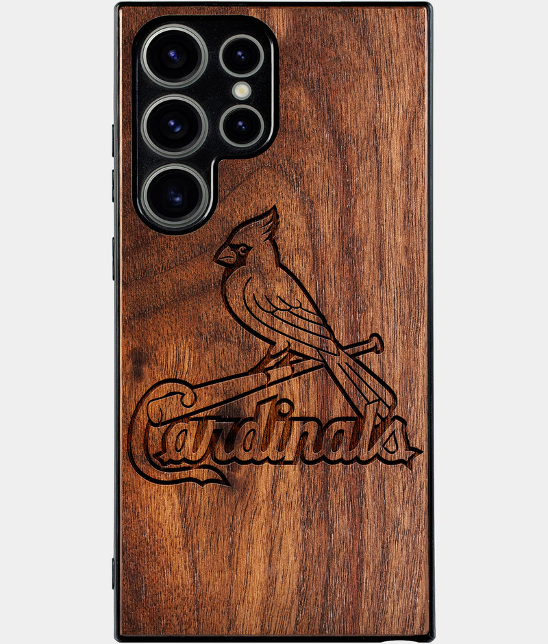 Best Wood St Louis Cardinals Samsung Galaxy S25 Ultra Case - Custom Engraved Cover - Engraved In Nature