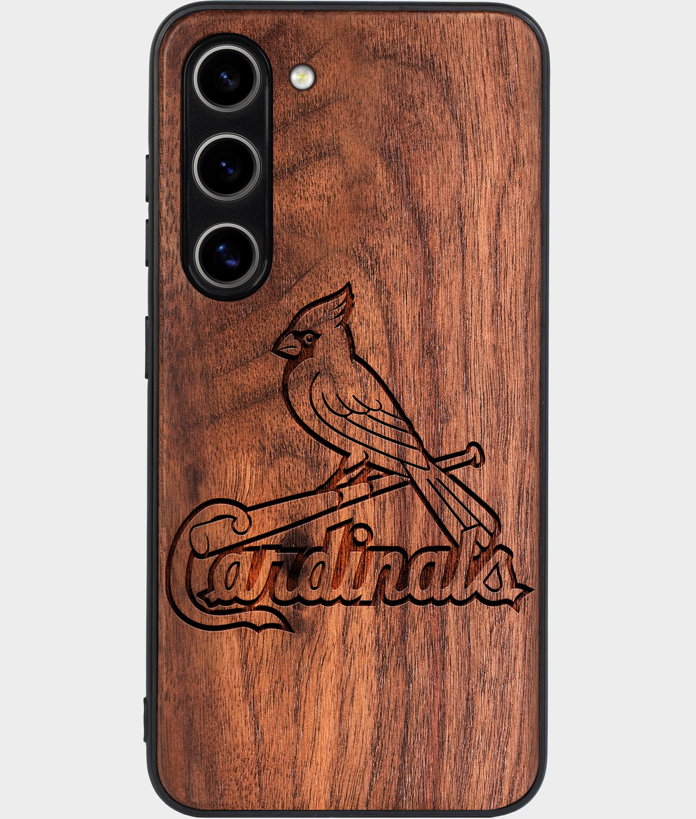 Best Wood St Louis Cardinals Samsung Galaxy S25 Case - Custom Engraved Cover - Engraved In Nature