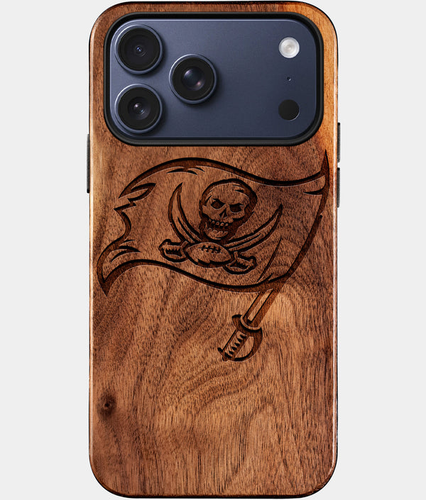 Custom Tampa Bay Buccaneers iPhone 17/17 Pro/17 Pro Max/17 Air Case - Wood Buccaneers Cover - Eco-friendly Tampa Bay Buccaneers iPhone 17 Case - Carved Wood Custom Tampa Bay Buccaneers Gift For Him - Monogrammed Personalized iPhone 17 Cover By Engraved In Nature