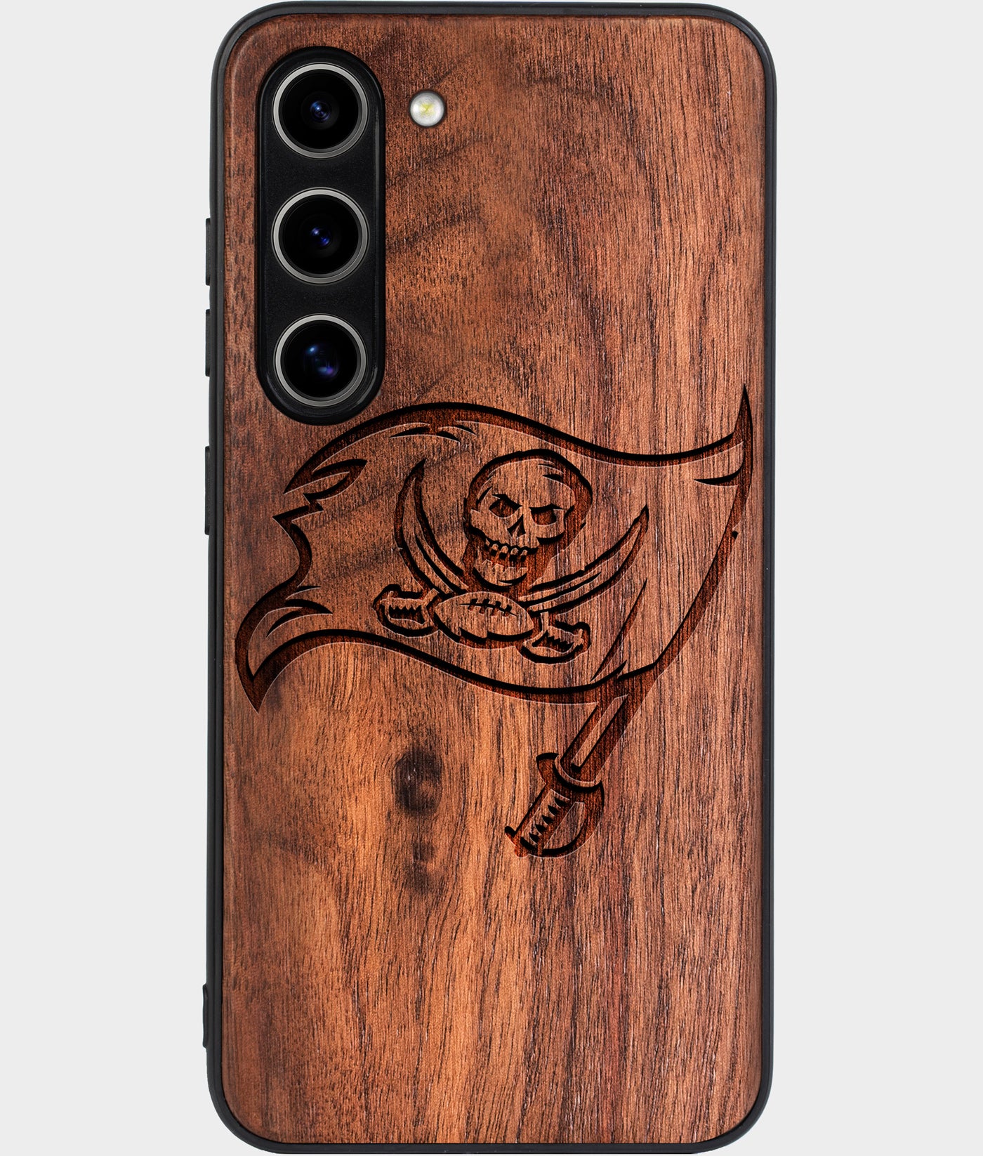 Best Wood Tampa Bay Buccaneers Samsung Galaxy S25 Plus Case - Custom Engraved Cover - Engraved In Nature