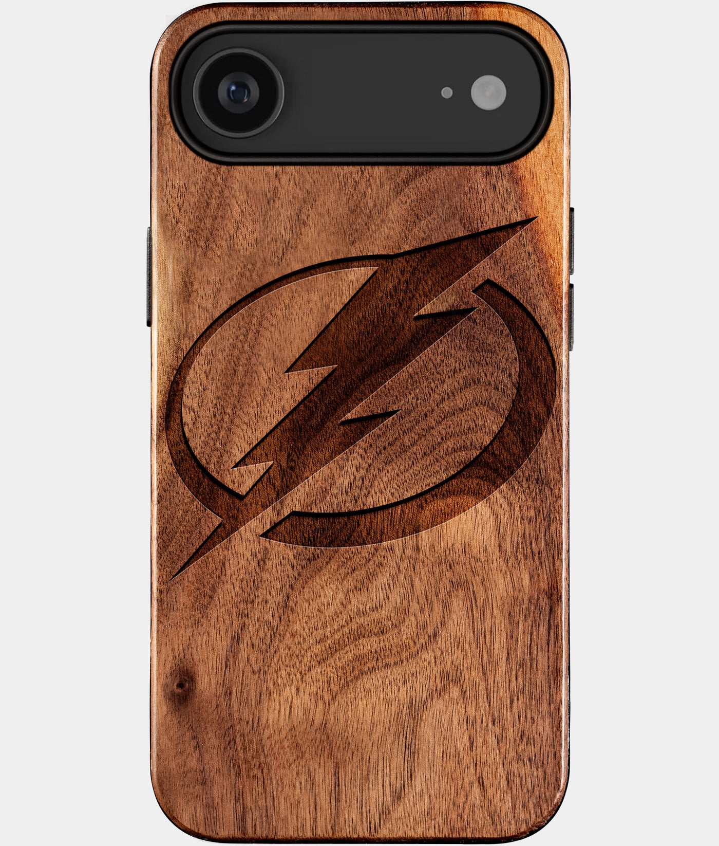 Eco-friendly Tampa Bay Lightning iPhone 17 Air Case - Carved Wood Custom Tampa Bay Lightning Gift For Him - Monogrammed Personalized iPhone 17 Air Cover By Engraved In Nature