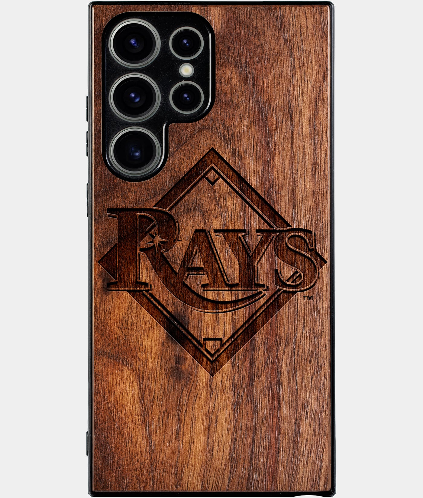 Best Wood Tampa Bay Rays Samsung Galaxy S25 Ultra Case - Custom Engraved Cover - Engraved In Nature