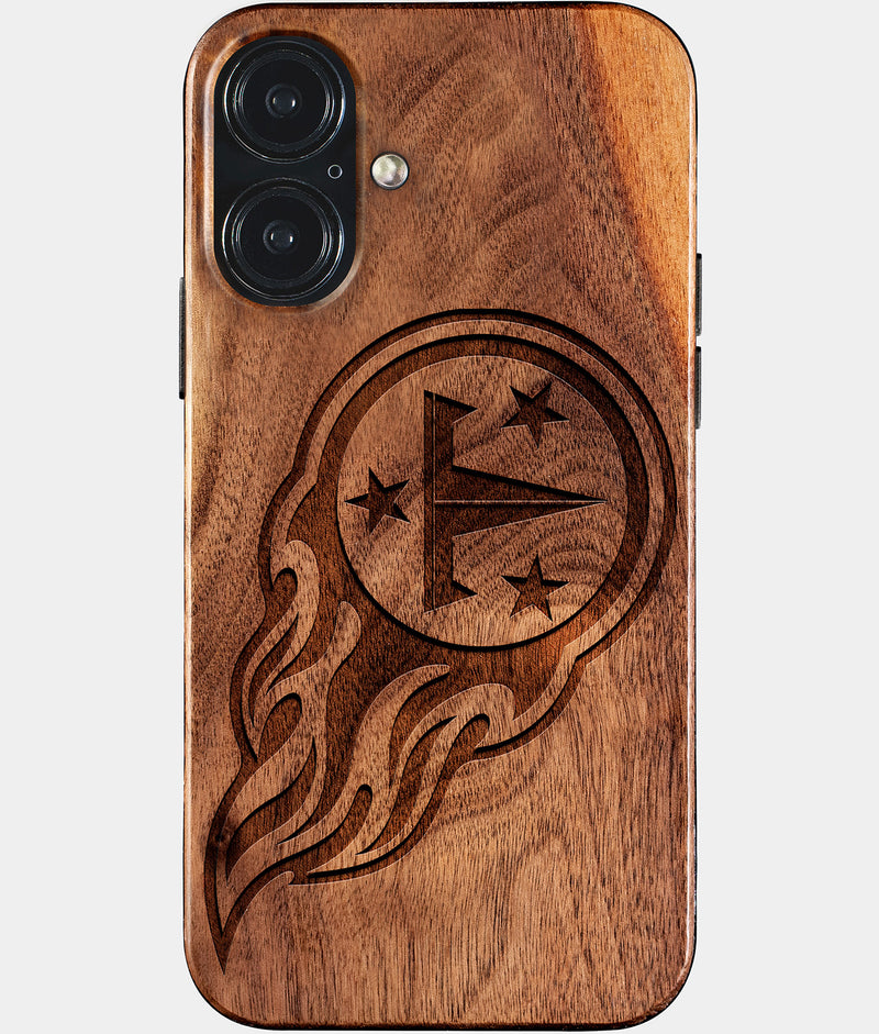 Eco-friendly Tennessee Titans iPhone 17 Case - Carved Wood Custom Tennessee Titans Gift For Him - Monogrammed Personalized iPhone 17 Cover By Engraved In Nature