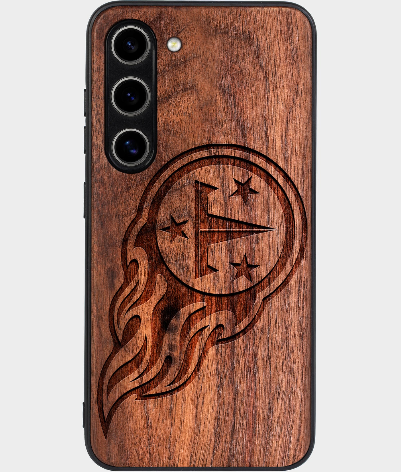 Best Wood Tennessee Titans Samsung Galaxy S25 Case - Custom Engraved Cover - Engraved In Nature