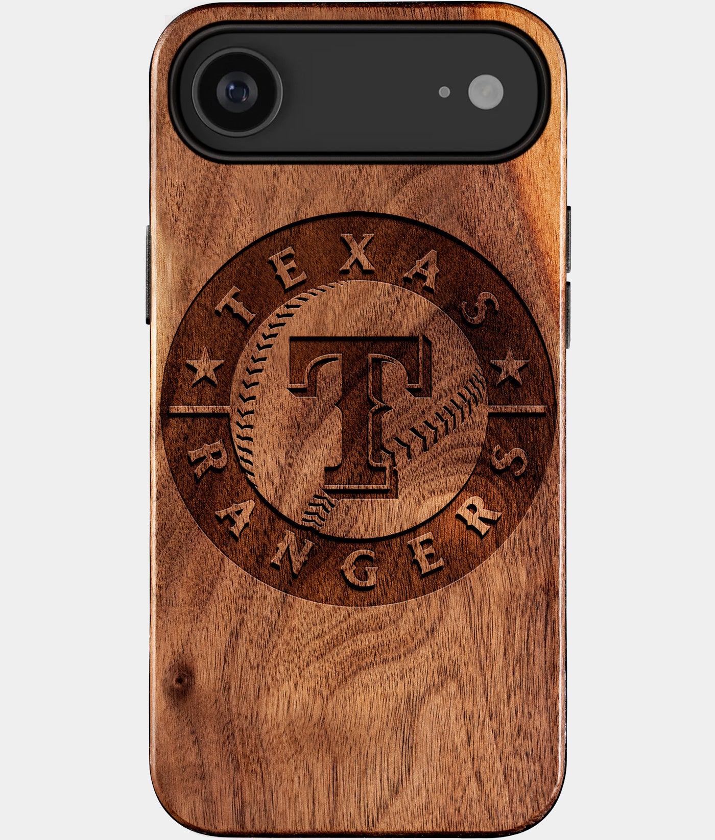 Eco-friendly Texas Rangers iPhone 17 Air Case - Carved Wood Custom Texas Rangers Gift For Him - Monogrammed Personalized iPhone 17 Air Cover By Engraved In Nature