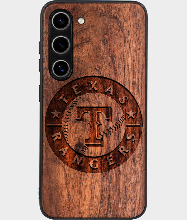 Best Wood Texas Rangers Galaxy S25 Case - Custom Engraved Cover - Engraved In Nature
