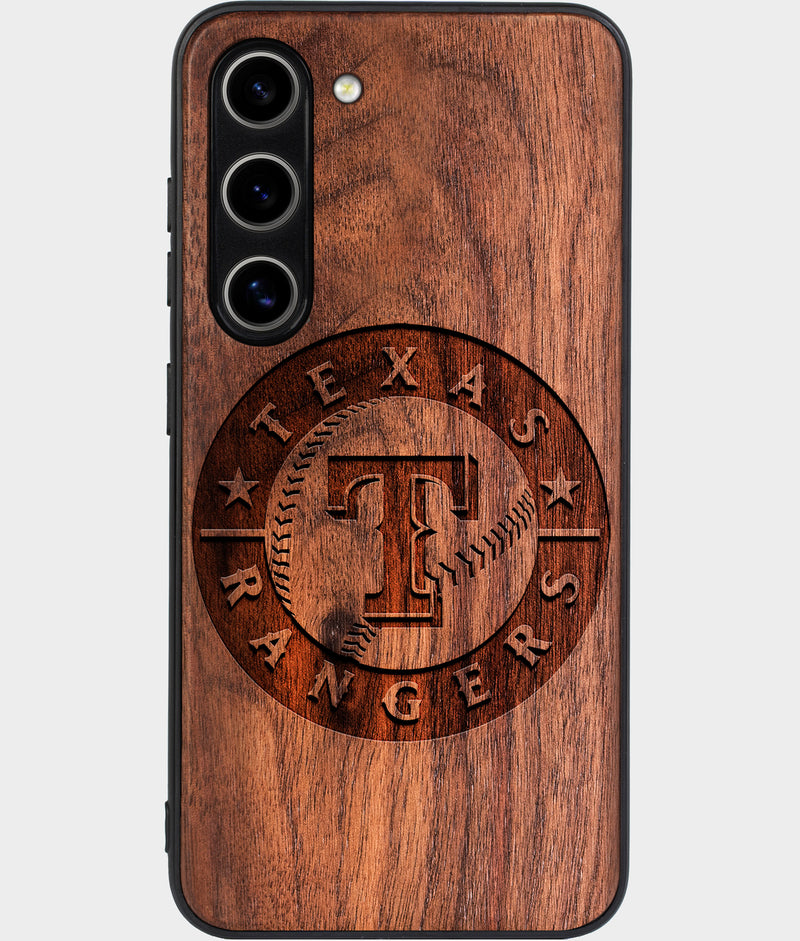 Best Wood Texas Rangers Galaxy S25 Case - Custom Engraved Cover - Engraved In Nature