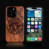 Custom Toronto Blue Jays iPhone 16/16 Pro/16 Pro Max/16 Plus Case - Carved Wood Blue Jays Cover