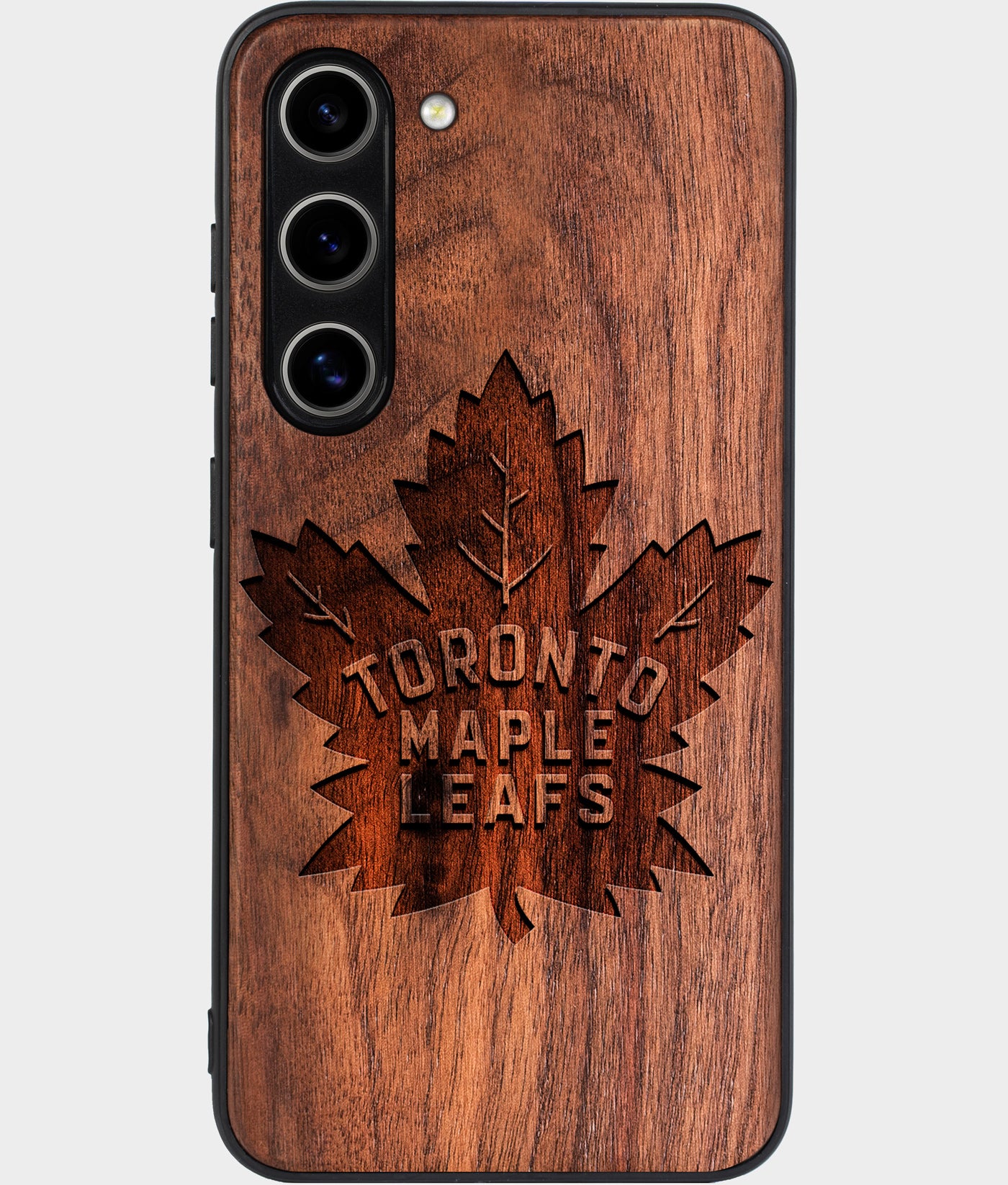 Best Wood Toronto Maple Leafs Samsung Galaxy S25 Plus Case - Custom Engraved Cover - Engraved In Nature