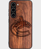 Best Wood Vancouver Canucks Samsung Galaxy S25 Plus Case - Custom Engraved Cover - Engraved In Nature