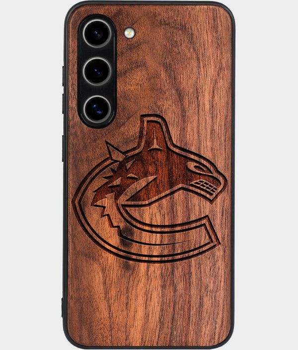 Best Wood Vancouver Canucks Galaxy S25 Case - Custom Engraved Cover - Engraved In Nature