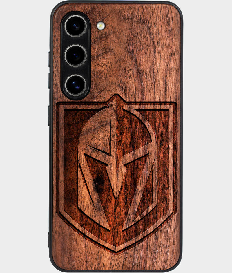 Best Wood Vegas Golden Knights Galaxy S25 Case - Custom Engraved Cover - Engraved In Nature