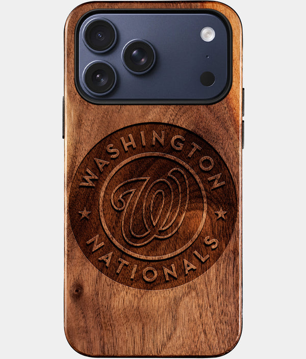 Custom Washington Nationals iPhone 17/17 Pro/17 Pro Max/17 Air Case - Wood Nationals Cover - Eco-friendly Washington Nationals iPhone 17 Case - Carved Wood Custom Washington Nationals Gift For Him - Monogrammed Personalized iPhone 17 Cover By Engraved In Nature