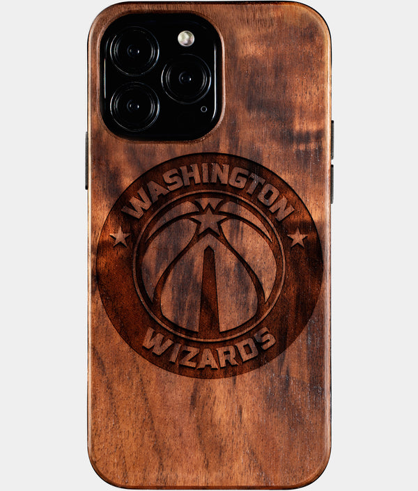 Custom Washington Wizards iPhone 16/16 Pro/16 Pro Max/16 Plus Case - Wood Wizards Cover - Eco-friendly Washington Wizards iPhone 16 Case - Carved Wood Custom Washington Wizards Gift For Him - Monogrammed Personalized iPhone 16 Cover By Engraved In Nature