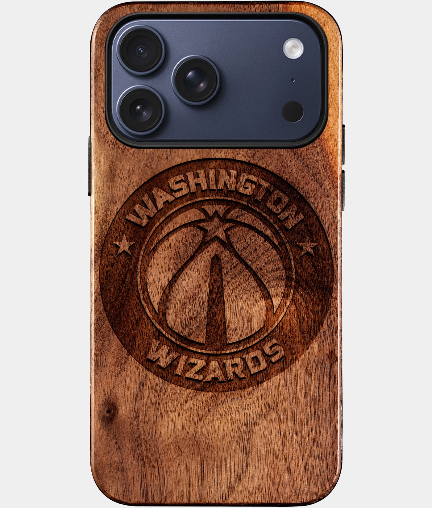 Custom Washington Wizards iPhone 17/17 Pro/17 Pro Max/17 Air Case - Wood Wizards Cover - Eco-friendly Washington Wizards iPhone 17 Case - Carved Wood Custom Washington Wizards Gift For Him - Monogrammed Personalized iPhone 17 Cover By Engraved In Nature