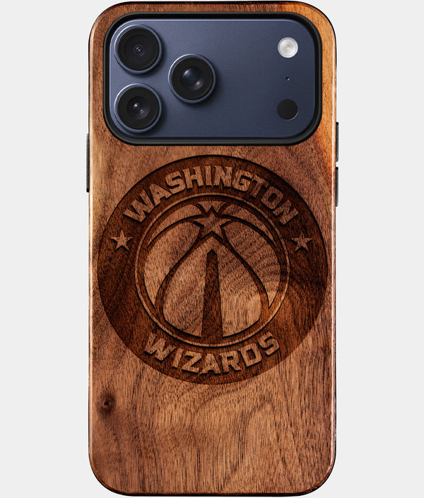 Custom Washington Wizards iPhone 17/17 Pro/17 Pro Max/17 Air Case - Wood Wizards Cover - Eco-friendly Washington Wizards iPhone 17 Case - Carved Wood Custom Washington Wizards Gift For Him - Monogrammed Personalized iPhone 17 Cover By Engraved In Nature