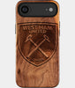 Eco-friendly West Ham United FC iPhone 17 Air Case - Carved Wood Custom West Ham United FC Gift For Him - Monogrammed Personalized iPhone 17 Air Cover By Engraved In Nature
