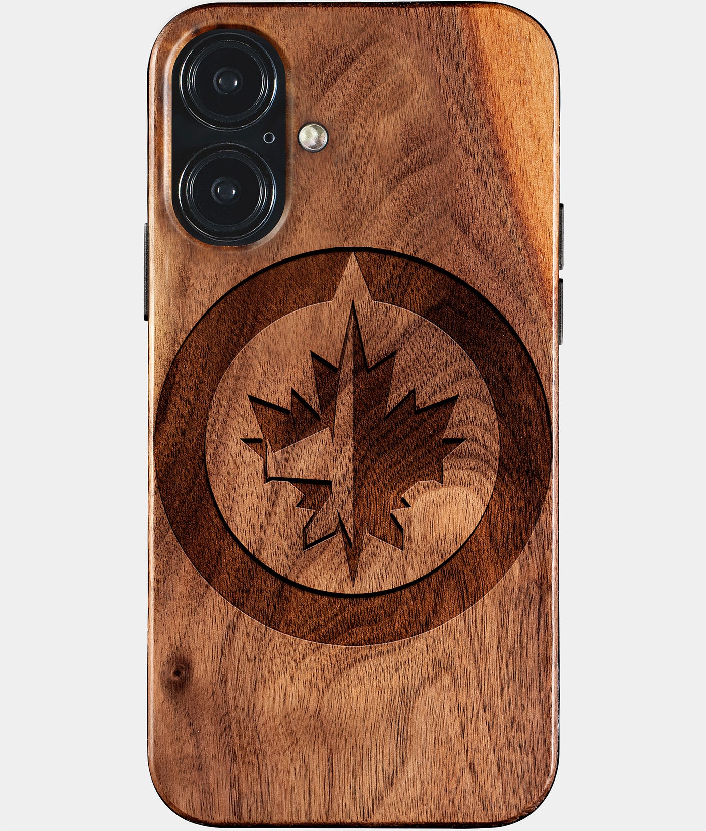 Eco-friendly Winnipeg Jets iPhone 17 Case - Carved Wood Custom Winnipeg Jets Gift For Him - Monogrammed Personalized iPhone 17 Cover By Engraved In Nature