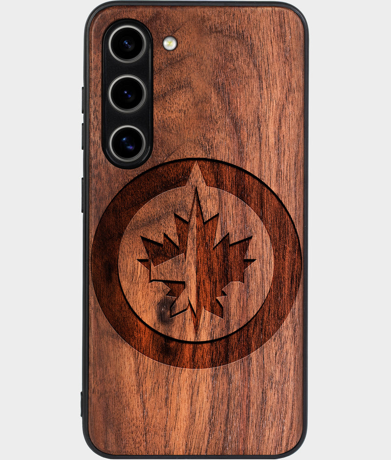 Best Wood Winnipeg Jets Samsung Galaxy S25 Plus Case - Custom Engraved Cover - Engraved In Nature