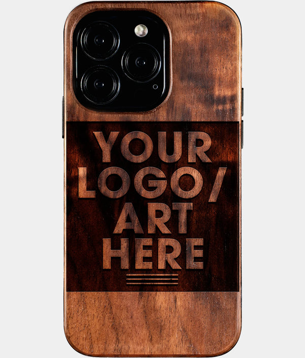 Wooden Personalized iPhone 16 Pro Max Case - Eco Friendly Wooden Monogrammed Carved iPhone 16 Pro Max Cover - Biodegradable Compostable Phone Case - Design Your Own Case - Best 2025 iPhone Cases - Christmas Birthday Gift For iPhones