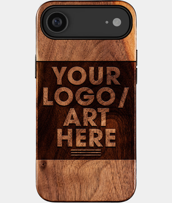 Custom Wood Personalized iPhone 17 Air Case Eco-Friendly Wooden Monogrammed Carved iPhone 17 Air Cover Wood Accessories Biodegradable Compostable Design Your Own Case